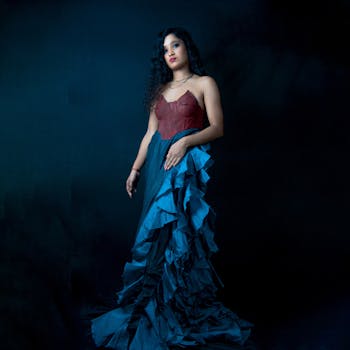 Alpenweiss Abendkleid