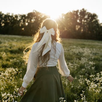 Waldgruen Schluppenbluse