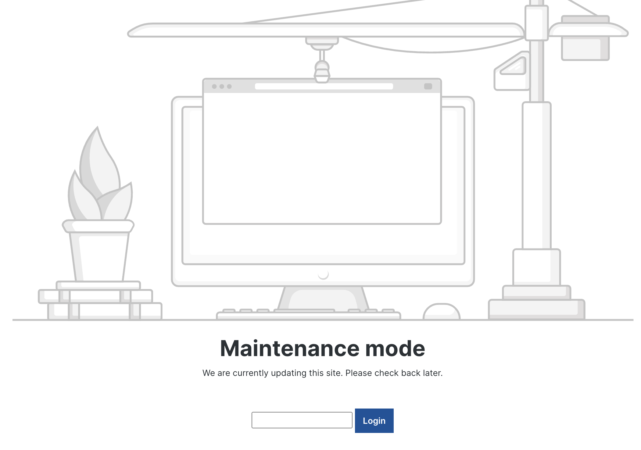 Maintenance mode login